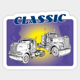 Double Kenworth truck design Sticker